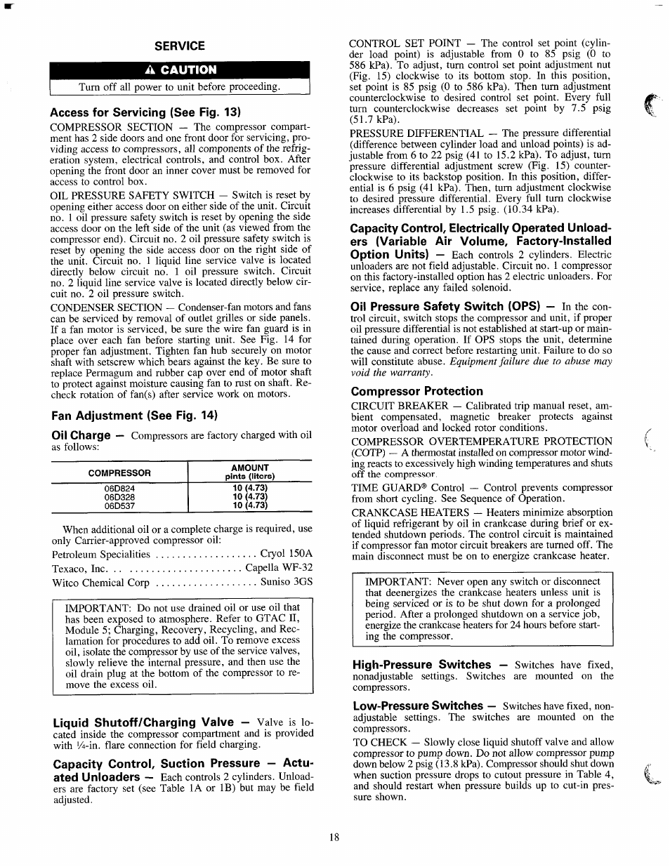 A caution | Carrier 38AH024-034 User Manual | Page 18 / 26
