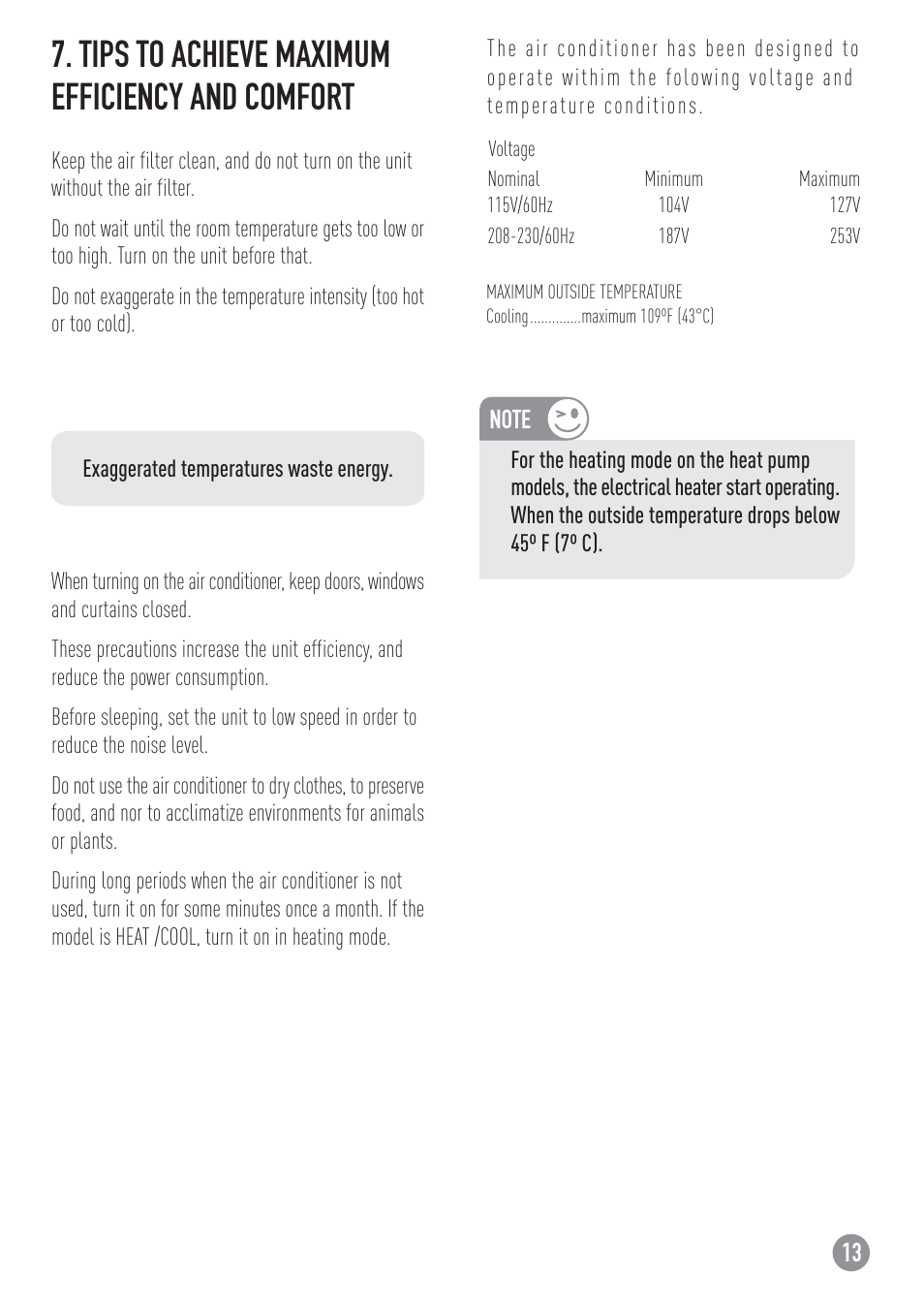 Tips to achieve maximum efficiency and comfort | Carrier ZC User Manual | Page 13 / 28