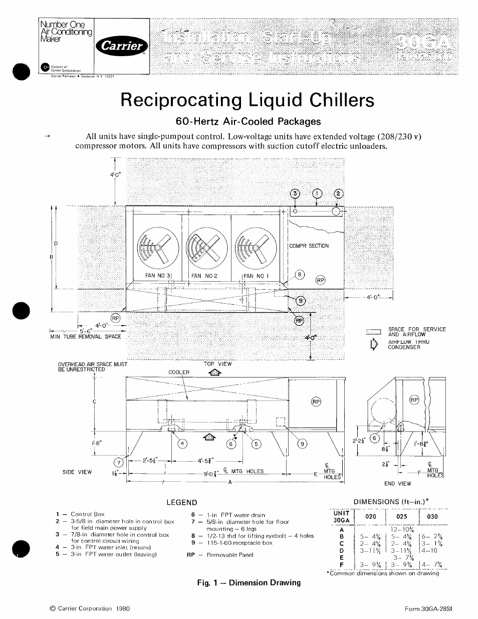 Carrier 30GA User Manual | 12 pages