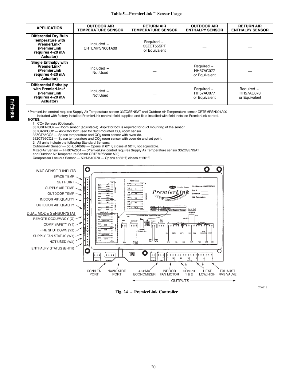 48h e, h j | Carrier 48HJ004---007 User Manual | Page 20 / 64