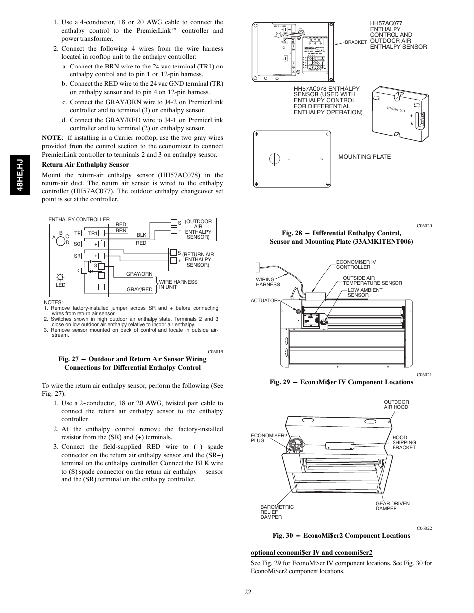 48h e, h j | Carrier 48HJ004---007 User Manual | Page 22 / 64
