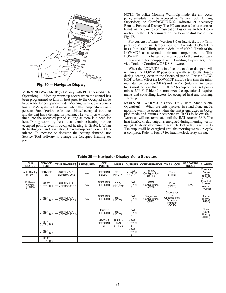 Fig. 60 — navigator display | Carrier 48AJ User Manual | Page 85 / 118
