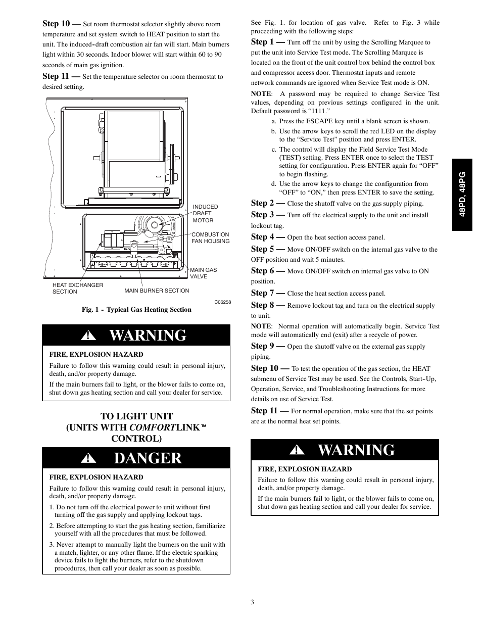 Warning, Danger | Carrier 06 User Manual | Page 3 / 12