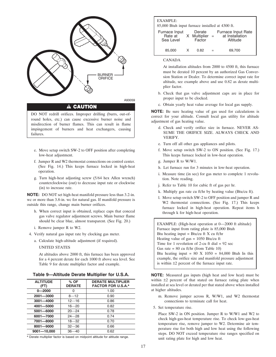 Carrier DOWNFLOW HORIZONTAL 2-SPEED User Manual | Page 17 / 24