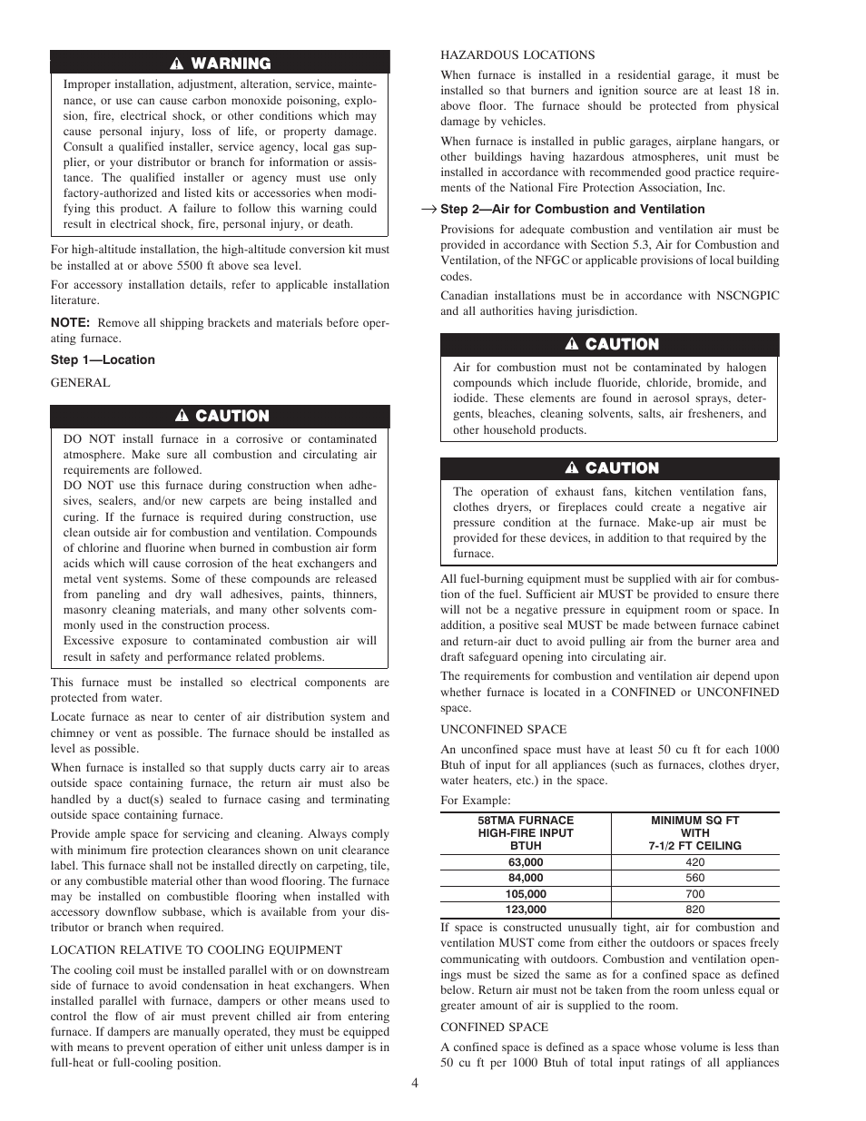 Carrier DOWNFLOW HORIZONTAL 2-SPEED User Manual | Page 4 / 24