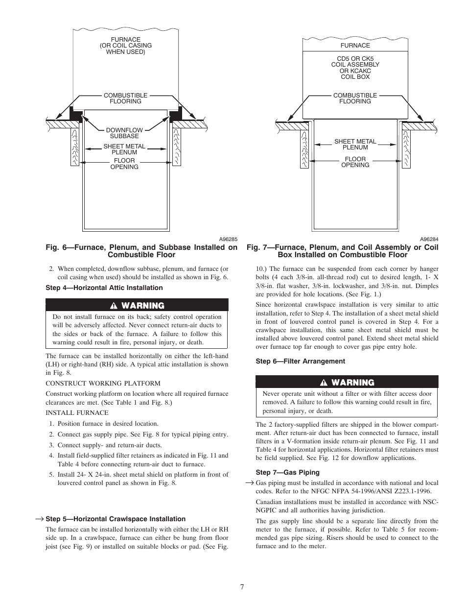 Carrier DOWNFLOW HORIZONTAL 2-SPEED User Manual | Page 7 / 24