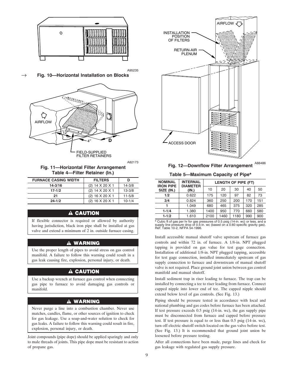 Carrier DOWNFLOW HORIZONTAL 2-SPEED User Manual | Page 9 / 24