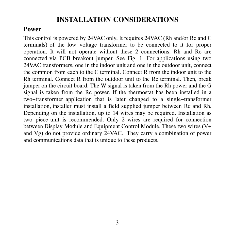 Installation considerations | Carrier TP-NHP User Manual | Page 5 / 64