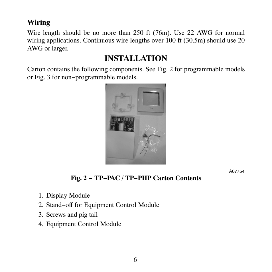 Installation | Carrier TP-NHP User Manual | Page 8 / 64