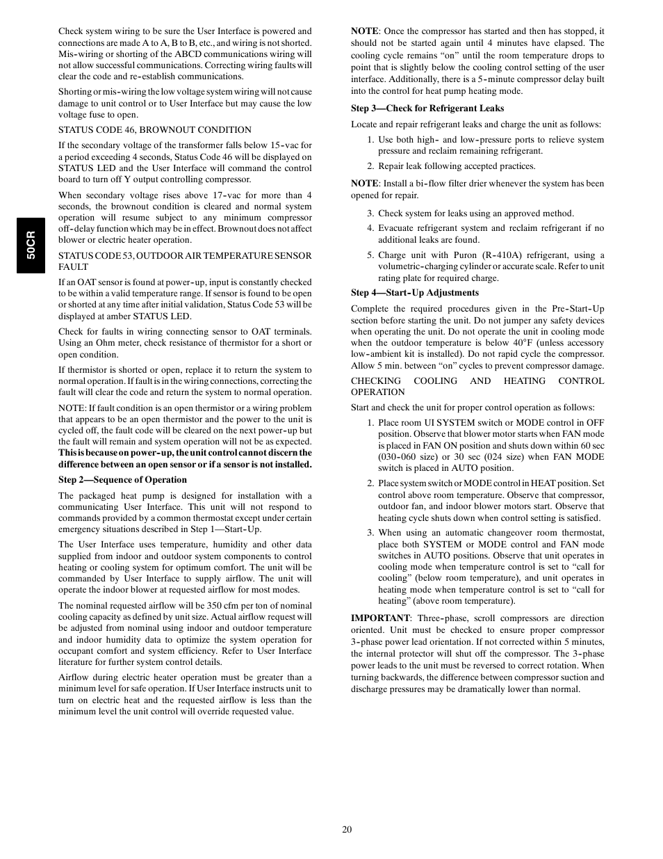 Carrier 50CR User Manual | Page 20 / 32