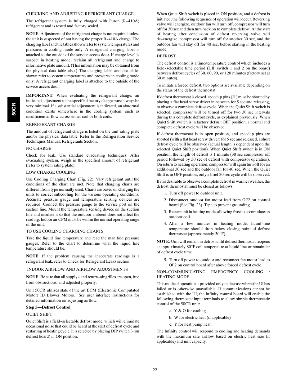 Carrier 50CR User Manual | Page 22 / 32