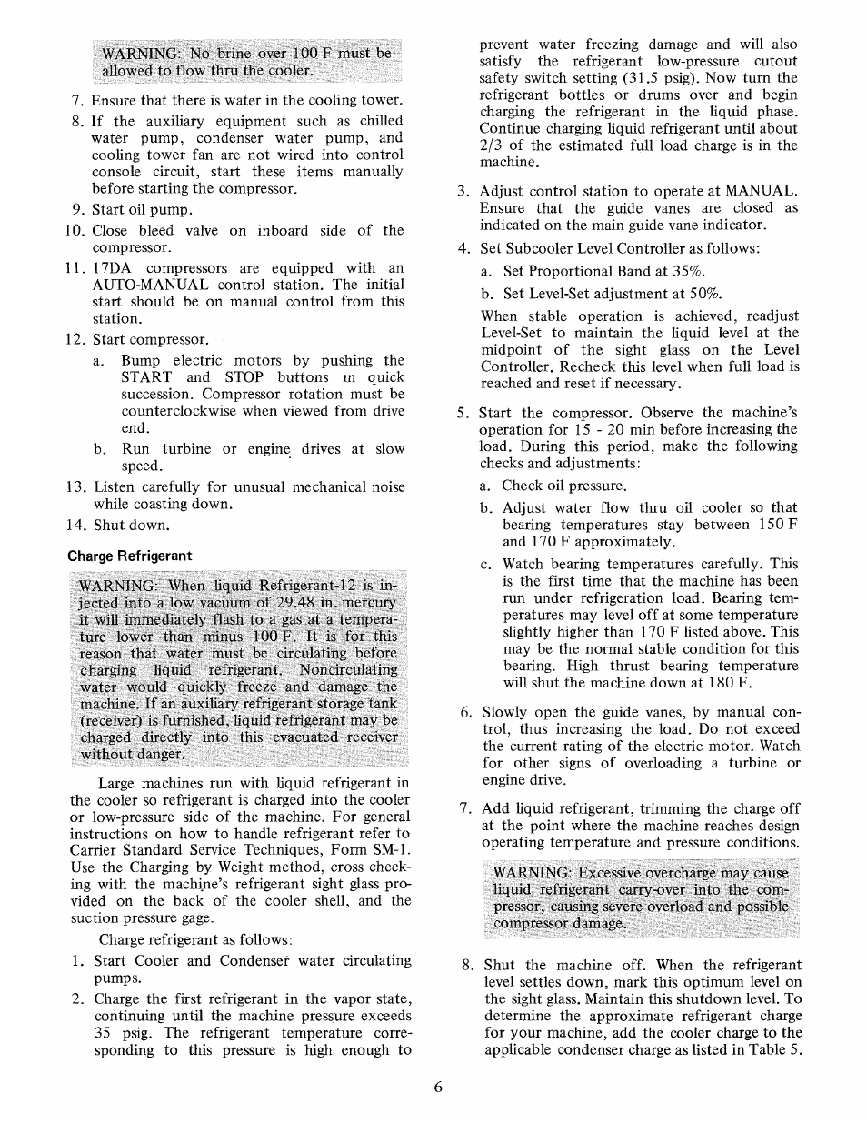 Charge refrigerant | Carrier 17DA User Manual | Page 6 / 8