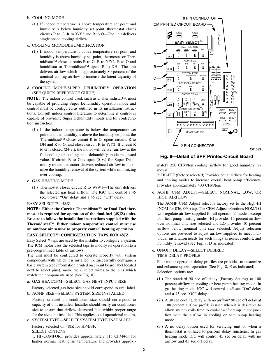 Fig. 8—detail of spp printed-circuit board | Carrier 50JZ 024-060 User Manual | Page 5 / 30