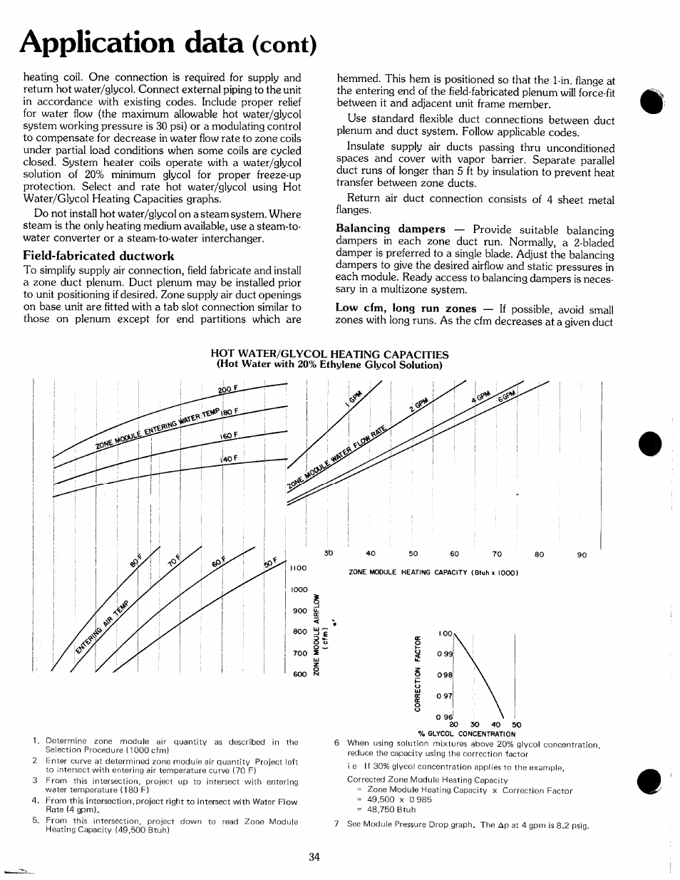 Application data, Cont), Field-fabricated ductwork | Carrier ZONE-MIZER 50ME User Manual | Page 34 / 46