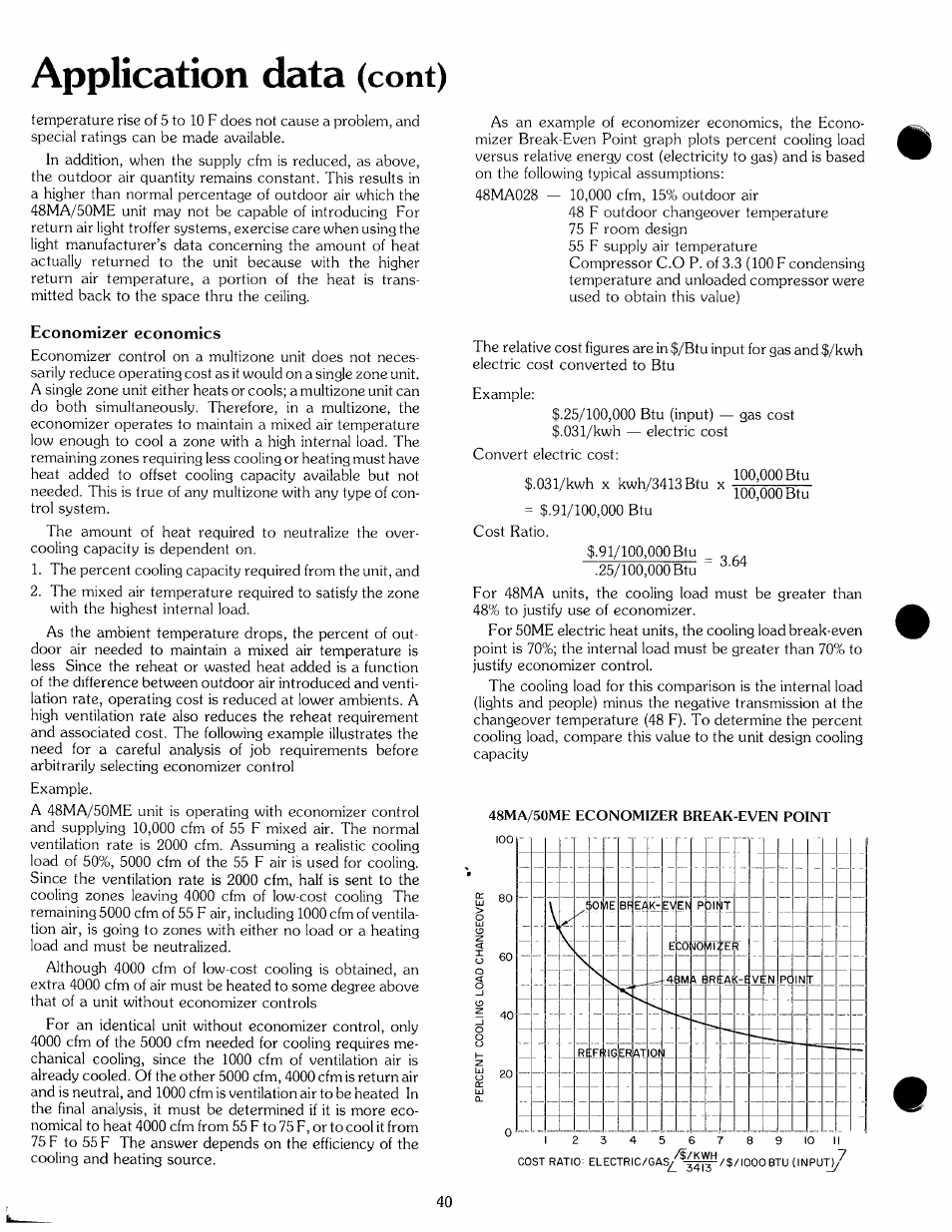 Application data, Cont) | Carrier ZONE-MIZER 50ME User Manual | Page 40 / 46