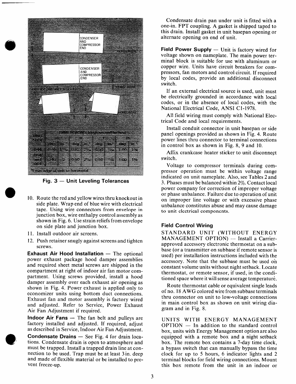 Field control wiring | Carrier 50DL User Manual | Page 3 / 24