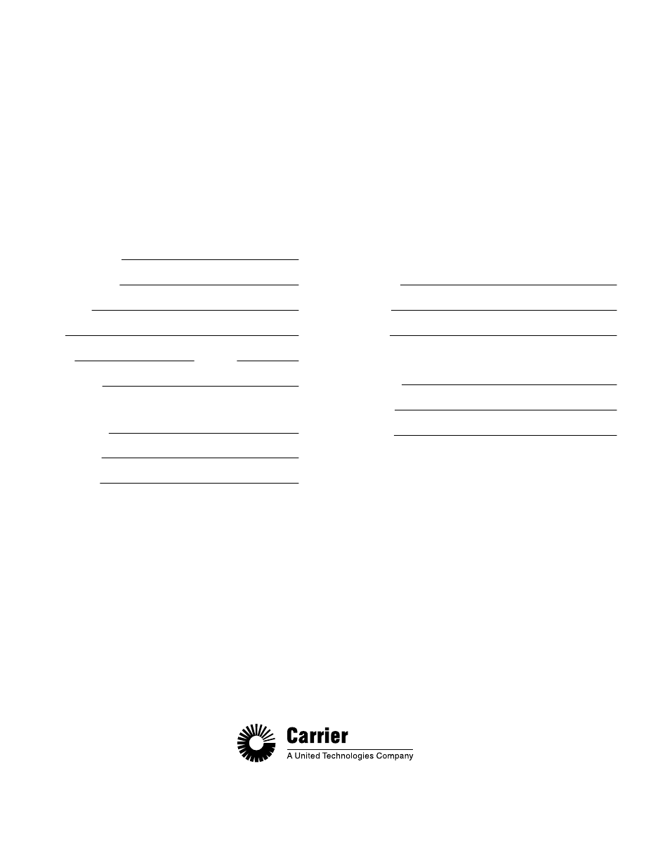 Carrier 58MTA User Manual | Page 12 / 12