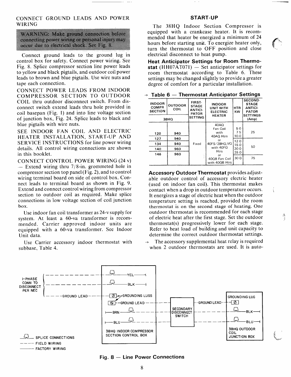 Carrier 38HQ User Manual | Page 8 / 20