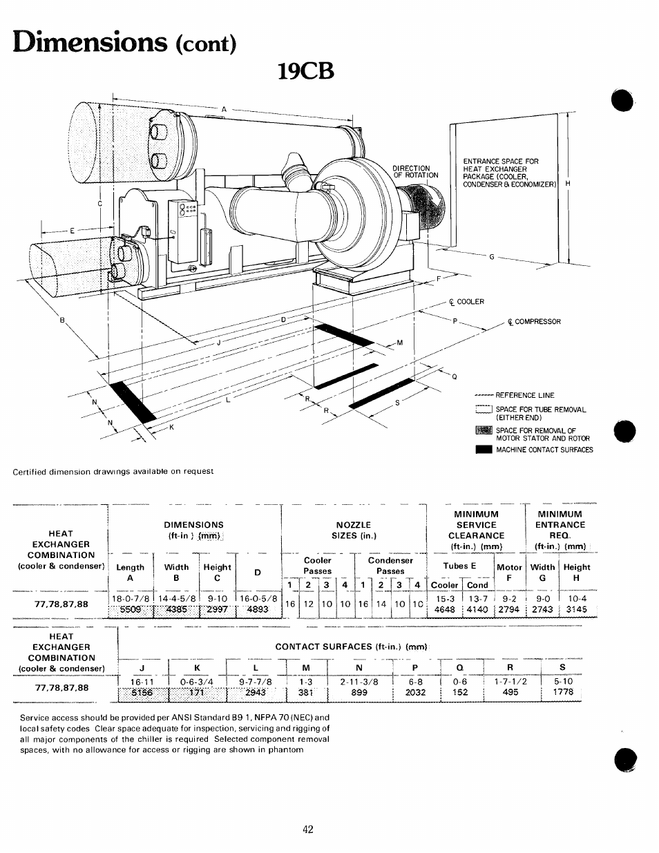 Dimensions (cont), Dimensions, Cont) 19cb | Carrier 19 Series User Manual | Page 41 / 49
