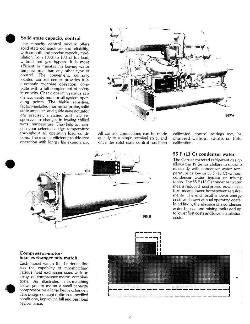 Solid state capacity control, 55 f (13 c) condenser water, Compressor-motor- heat exchanger mix-match | Lzzz | Carrier 19 Series User Manual | Page 5 / 49