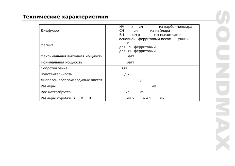 SoundMax SM-CSM695 User Manual | Page 13 / 13