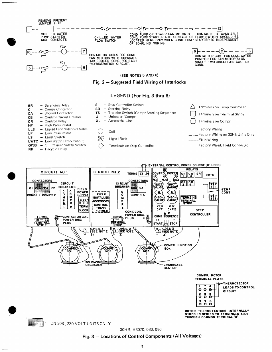 Legend (for fig. 3 thru 8), Тпхгораз. 2, О m о | Carrier 30HS User Manual | Page 3 / 8