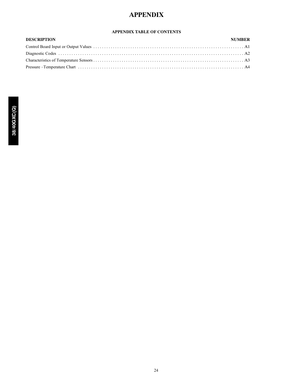 Appendix | Carrier 38GXC User Manual | Page 24 / 28