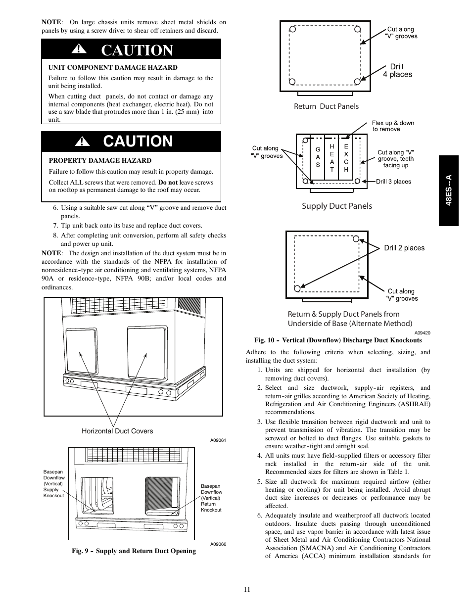 Caution | Carrier 48ES---A User Manual | Page 11 / 38