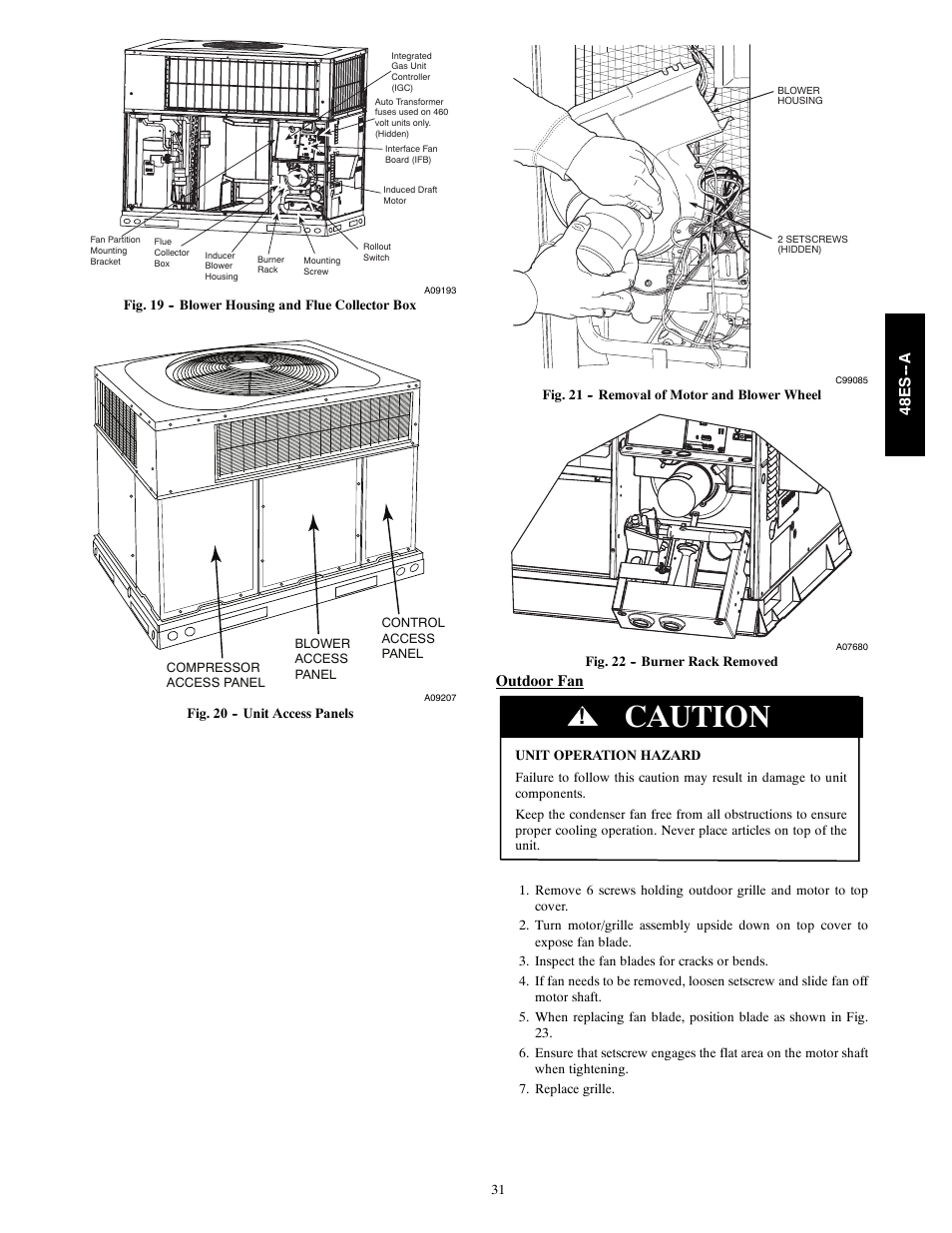 Caution | Carrier 48ES---A User Manual | Page 31 / 38