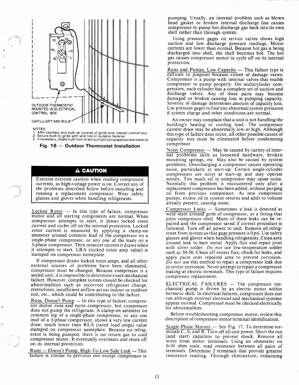 A caution | Carrier 38E User Manual | Page 13 / 20