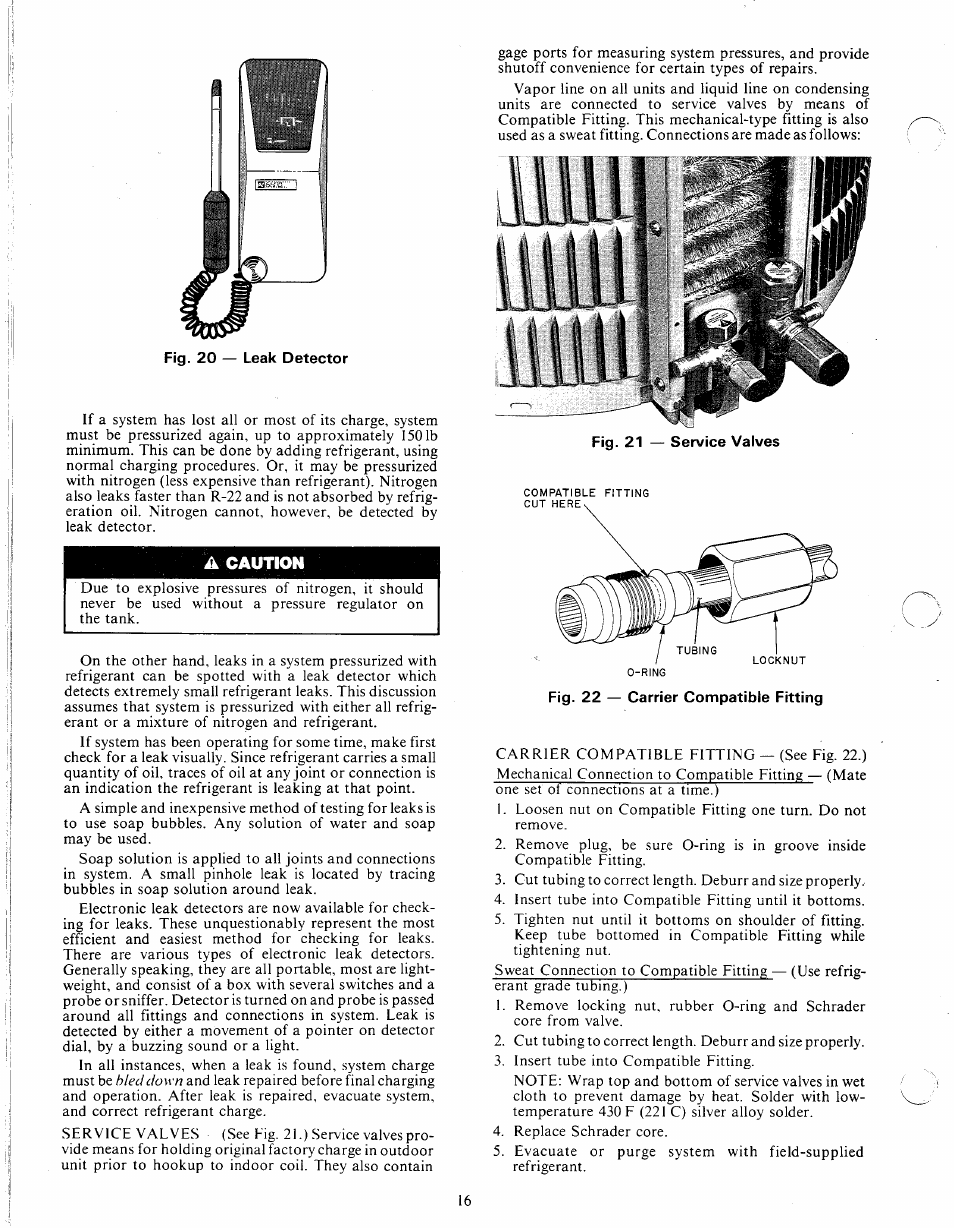 A caution | Carrier 38E User Manual | Page 16 / 20