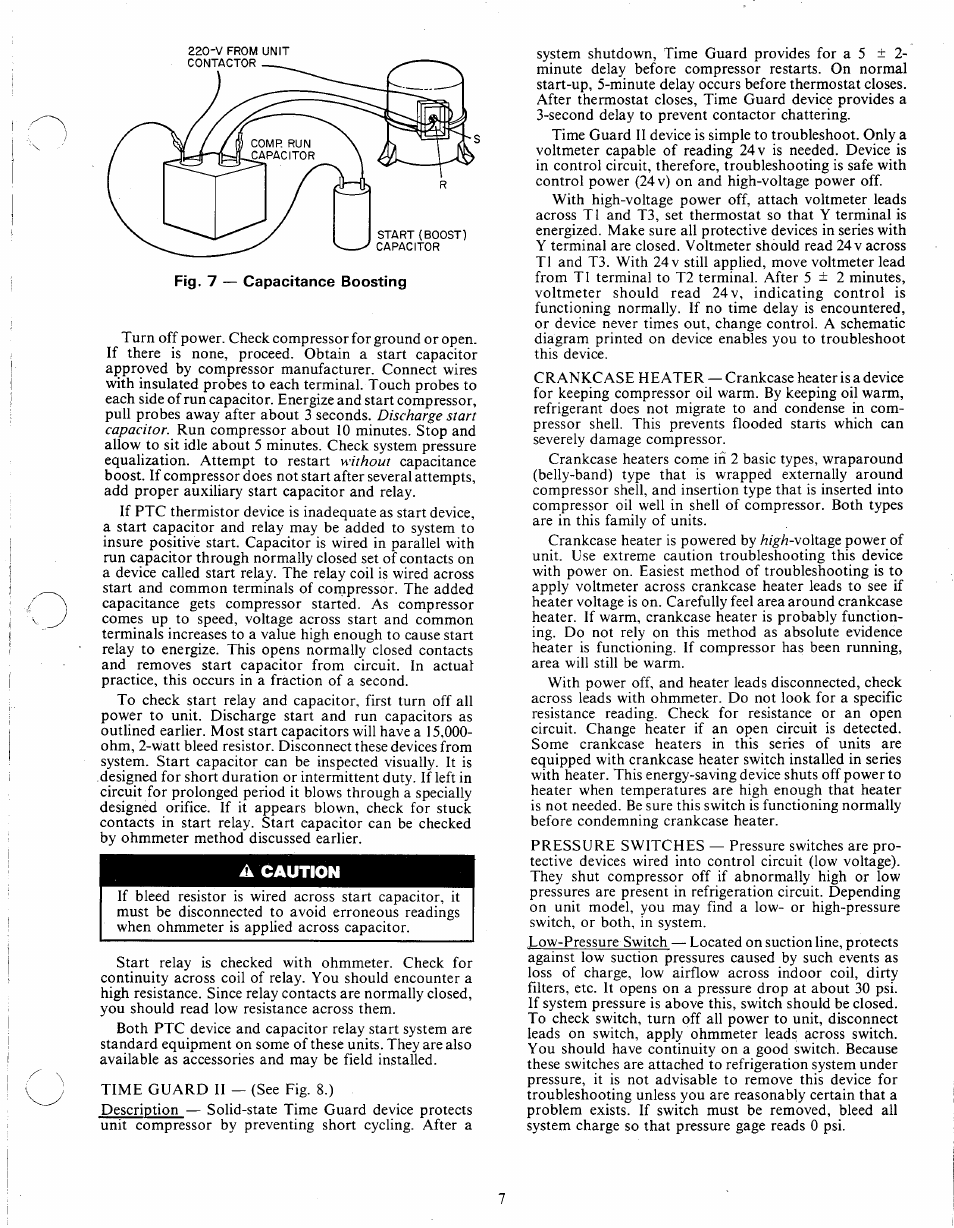 A caution | Carrier 38E User Manual | Page 7 / 20