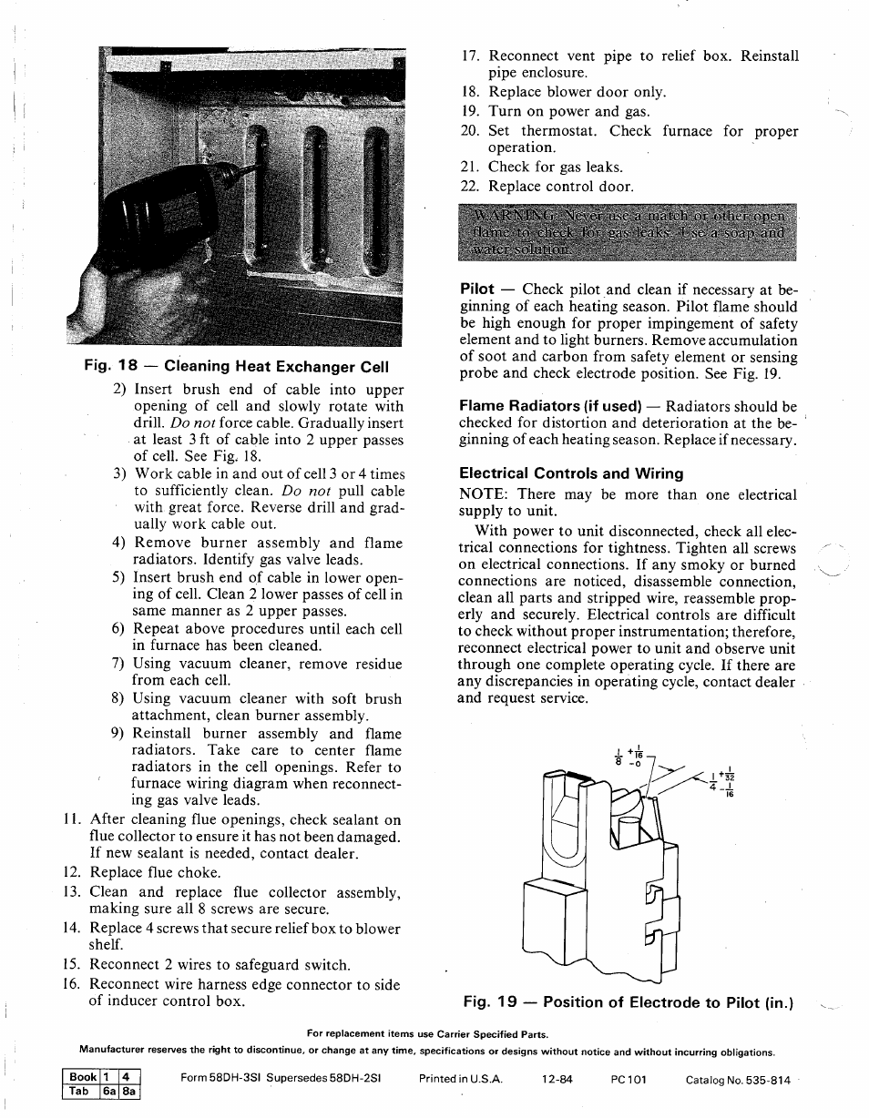 Electrical controls and wiring | Carrier 58DH User Manual | Page 10 / 10