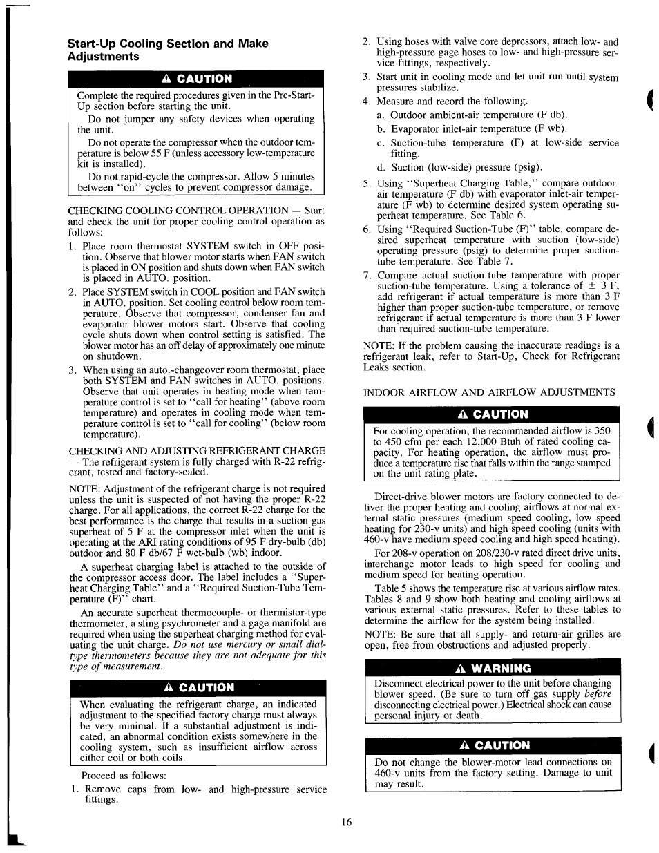 A caution, A warning | Carrier 48NLT User Manual | Page 16 / 27