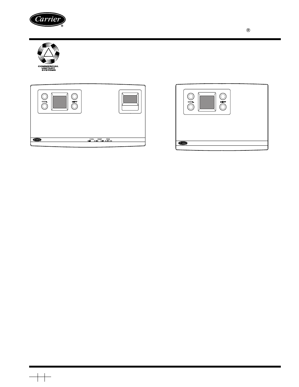 Carrier COMFORT SYSTEM 33CS User Manual | 4 pages