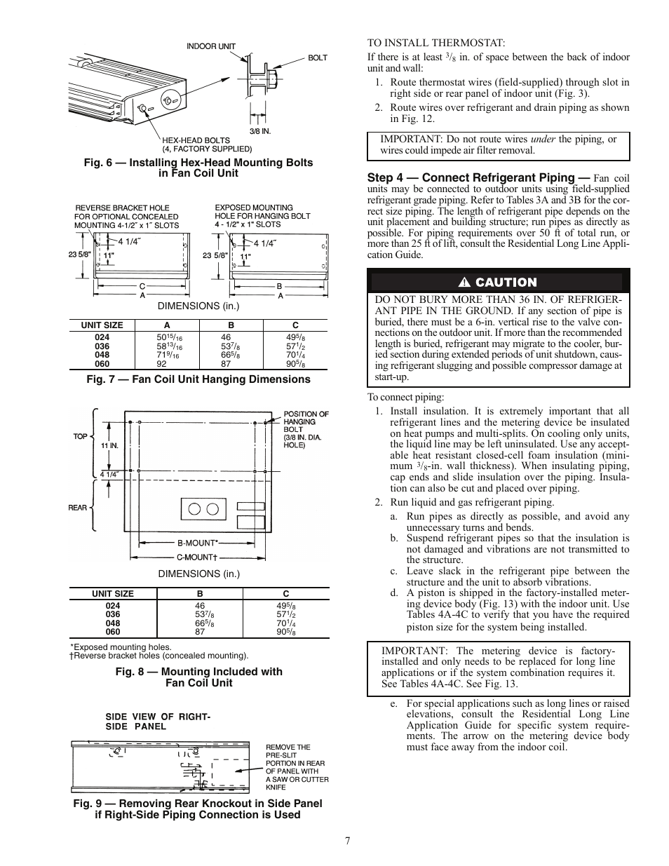 Step 4 — connect refrigerant piping | Carrier 40QA024-060 User Manual | Page 7 / 24