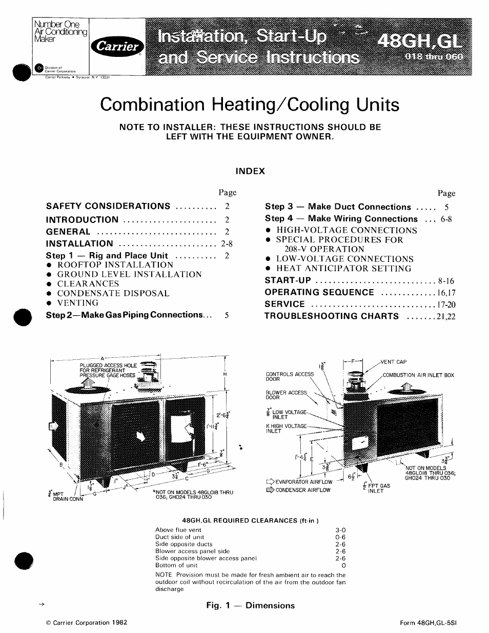 Carrier 48GH User Manual | 22 pages