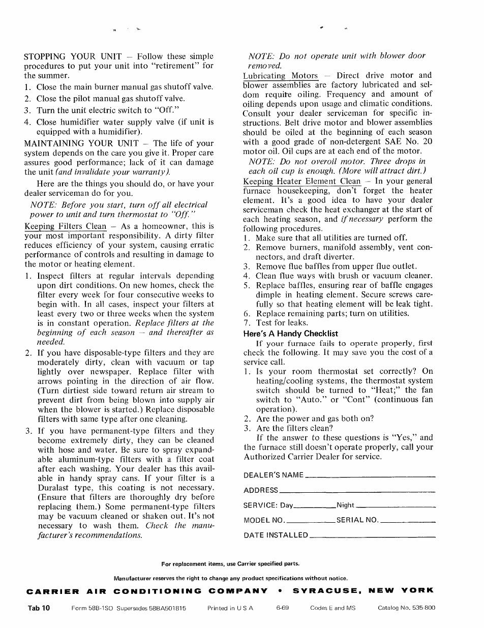 Carrier 58B User Manual | Page 2 / 2