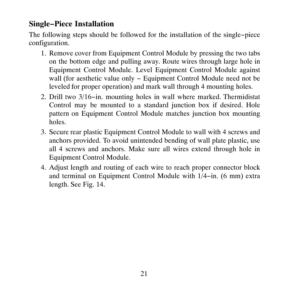 Carrier PERFORMANCETSERIES EDGER THERMIDISTATT CONTROL TP-PRH-A User Manual | Page 21 / 88