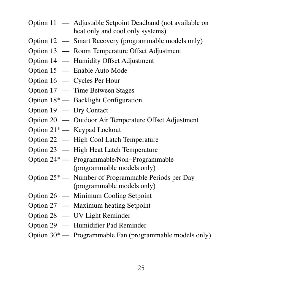 Carrier PERFORMANCETSERIES EDGER THERMIDISTATT CONTROL TP-PRH-A User Manual | Page 25 / 88