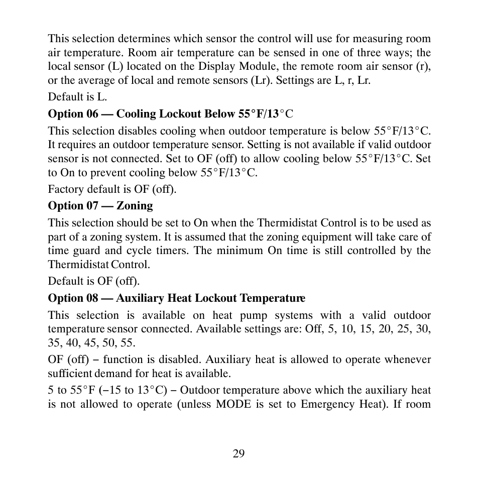 Carrier PERFORMANCETSERIES EDGER THERMIDISTATT CONTROL TP-PRH-A User Manual | Page 29 / 88