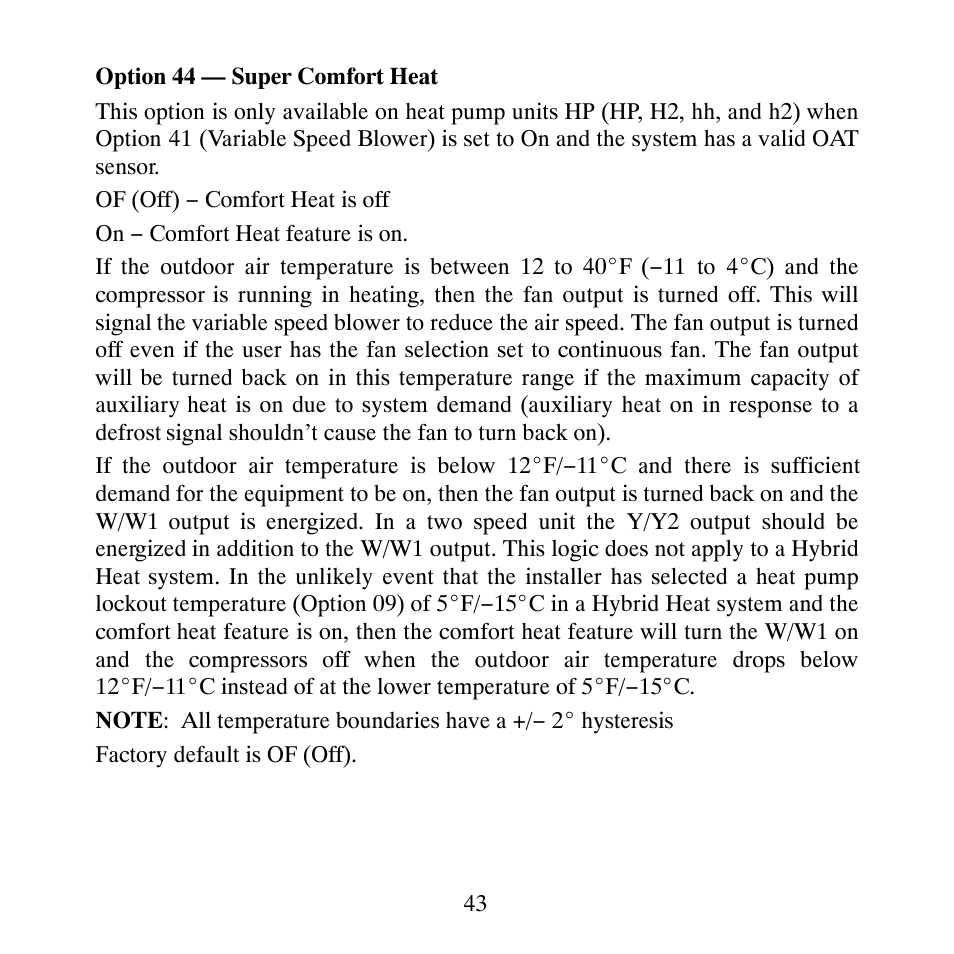 Carrier PERFORMANCETSERIES EDGER THERMIDISTATT CONTROL TP-PRH-A User Manual | Page 43 / 88