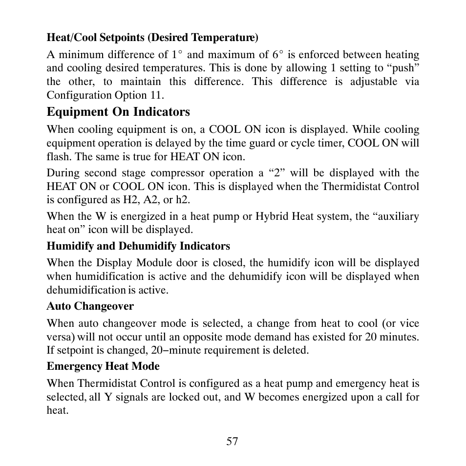 Carrier PERFORMANCETSERIES EDGER THERMIDISTATT CONTROL TP-PRH-A User Manual | Page 57 / 88