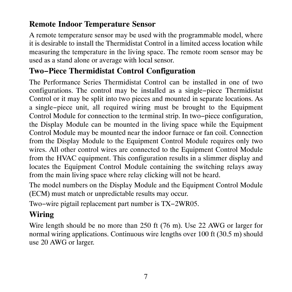 Carrier PERFORMANCETSERIES EDGER THERMIDISTATT CONTROL TP-PRH-A User Manual | Page 7 / 88