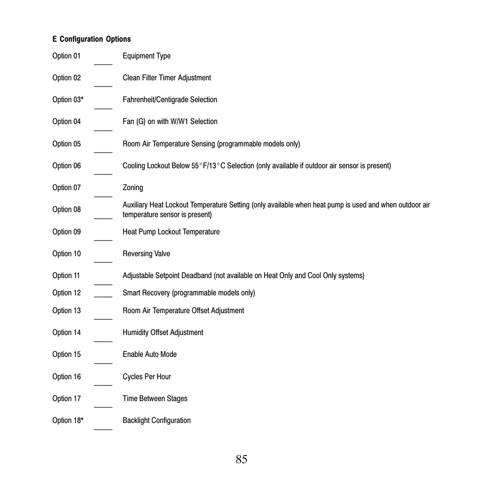Carrier PERFORMANCETSERIES EDGER THERMIDISTATT CONTROL TP-PRH-A User Manual | Page 85 / 88