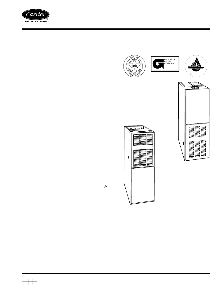 Carrier 58GFA User Manual | 8 pages