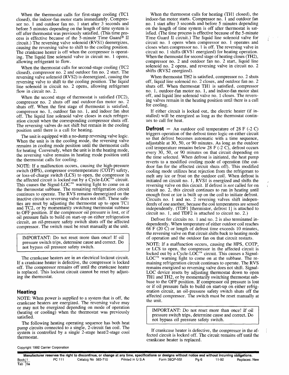 Heating | Carrier 40RR024 User Manual | Page 6 / 6