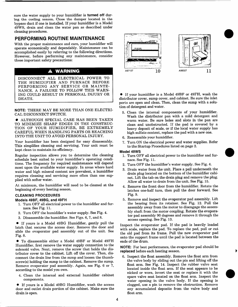 A warning | Carrier 49BG User Manual | Page 4 / 8