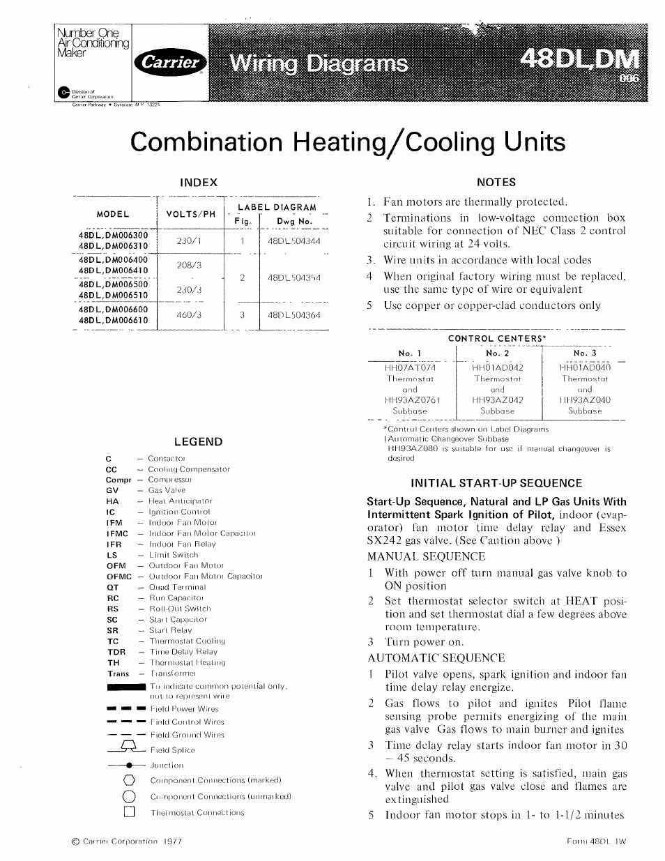 Carrier 48DM User Manual | 4 pages