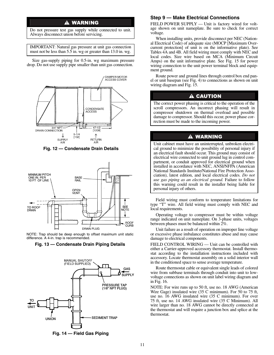 Carrier SINGLE PACKAGE ROOFTOP UNITS 48PG20-28 User Manual | Page 11 / 64